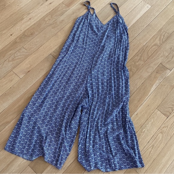 Anthropologie Floreat Navy-White Wide Leg Jumpsuit. Like New! - Picture 9 of 16